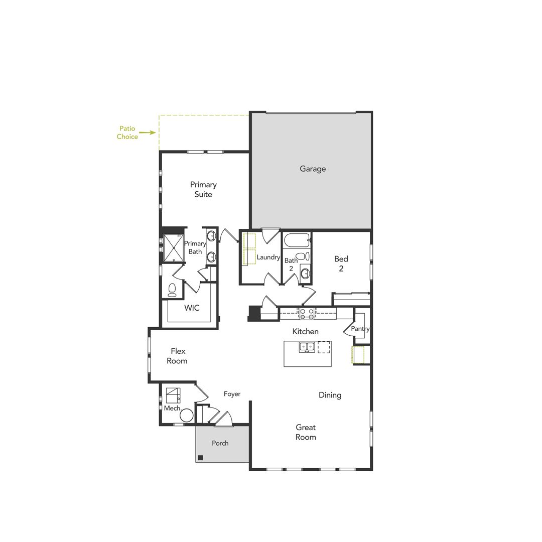 Rigel First Floor Floorplan:A layout of the Rigel floorplan