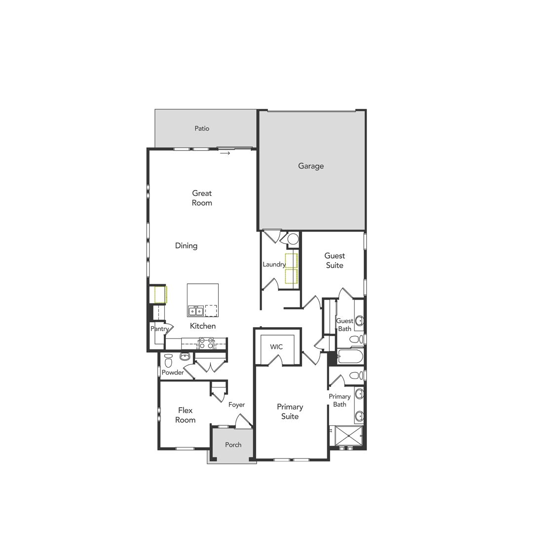 Altair First Floor Floorplan:A layout of the Altair floorplan