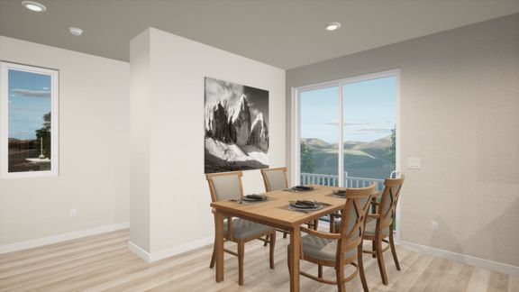 135 Clydesdale Interior Rendering Dining Area:Rendering of Clydesdale dining area