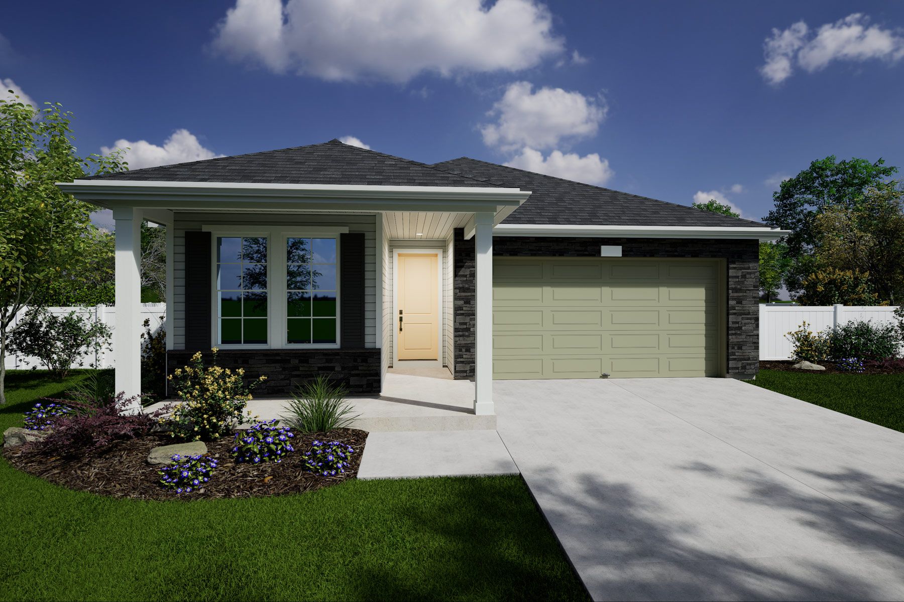 Epic Woodstock Elevation C:Front rendering Epic Woodstock Elevation C