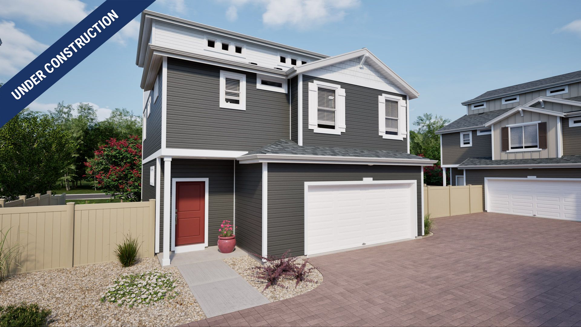 137-Suffolk MF Elev B CS9 UC:Rendering of Suffolk Elev B, color scheme CS9