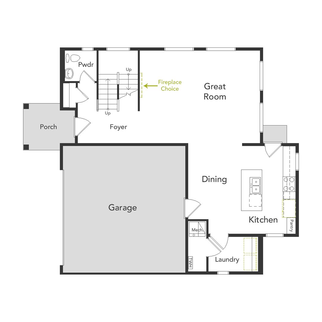 Helena First Floor:A view of the first floor of the Helena