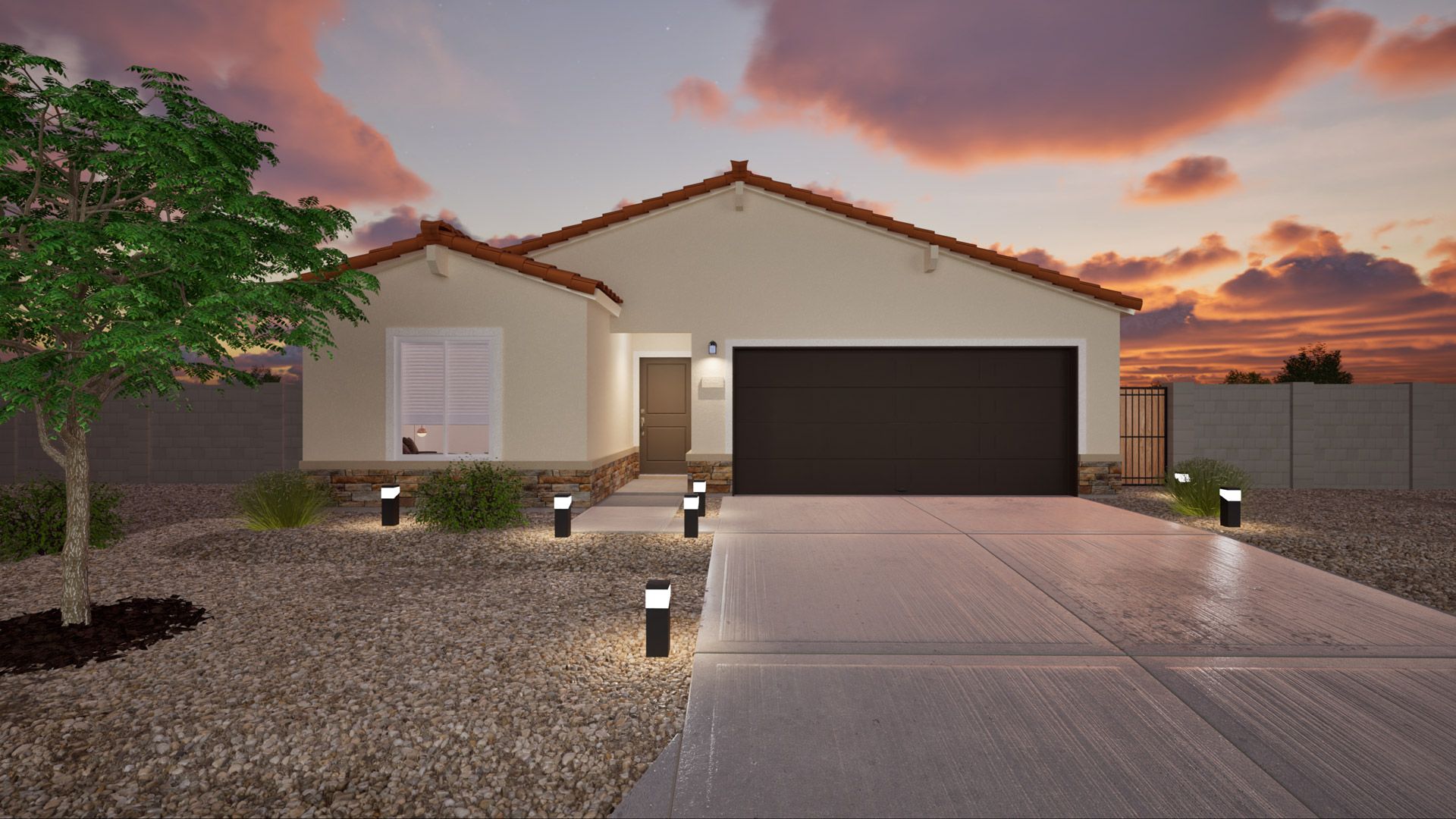 Dahlia Elevation A:This is a rendering of Dahlia Elevation A. Options and colors may vary.