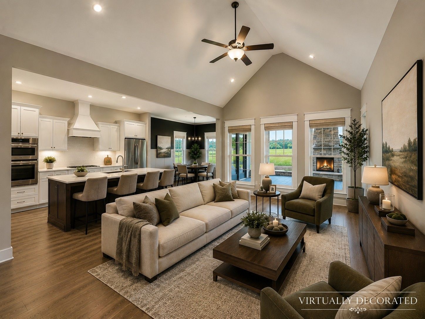 Exterior:Wonderful flow and high ceilings compliment this ranch style home with upstairs bonus/bath.