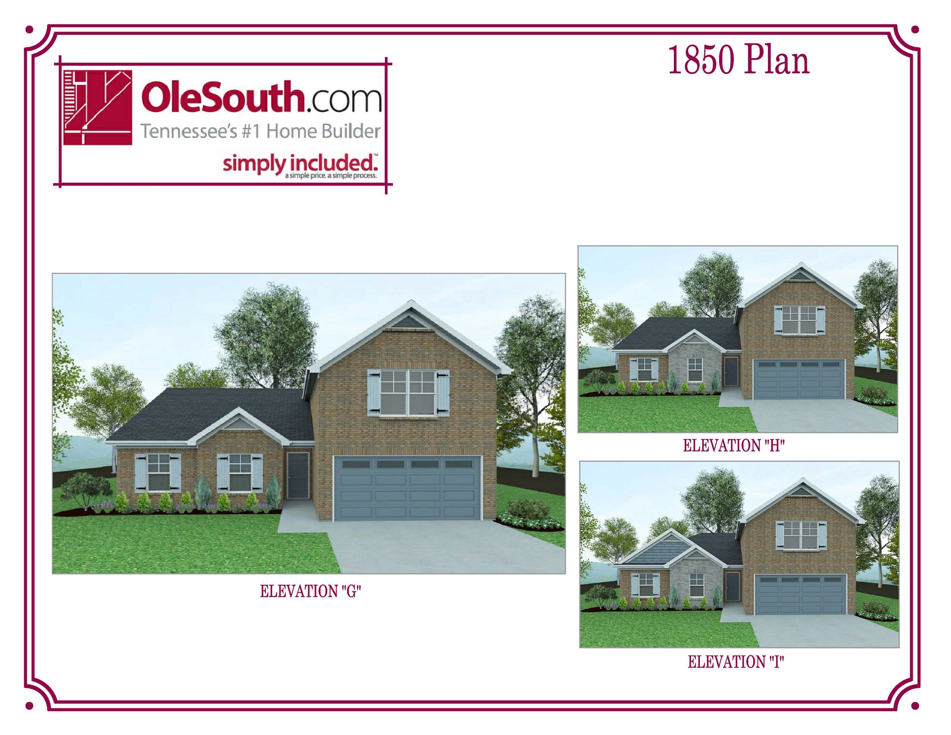 4 Sides Brick:1850 Exterior Rendering