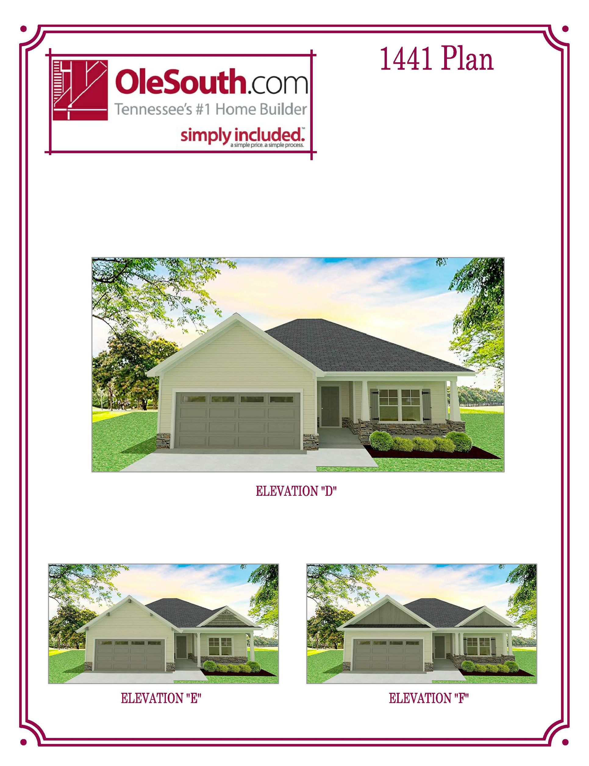 Exterior Rendering:DEF Elevation