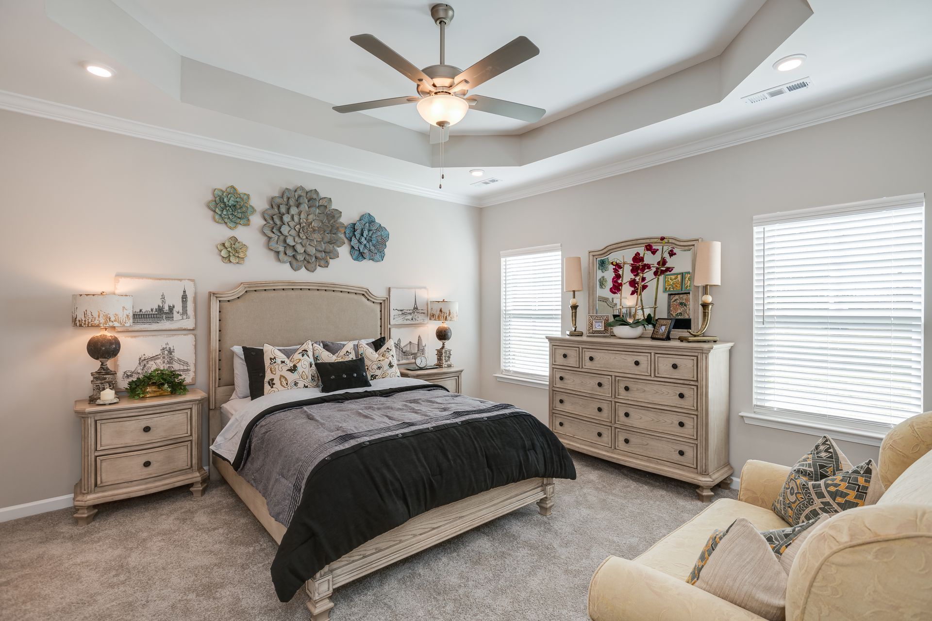 Tray Ceilings!:Large Owners Bedrooms