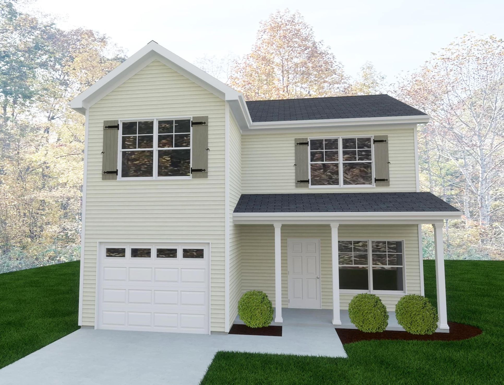choose from a variety of floor plans:Large covered front porch, great for enjoying sunrises or sunsets