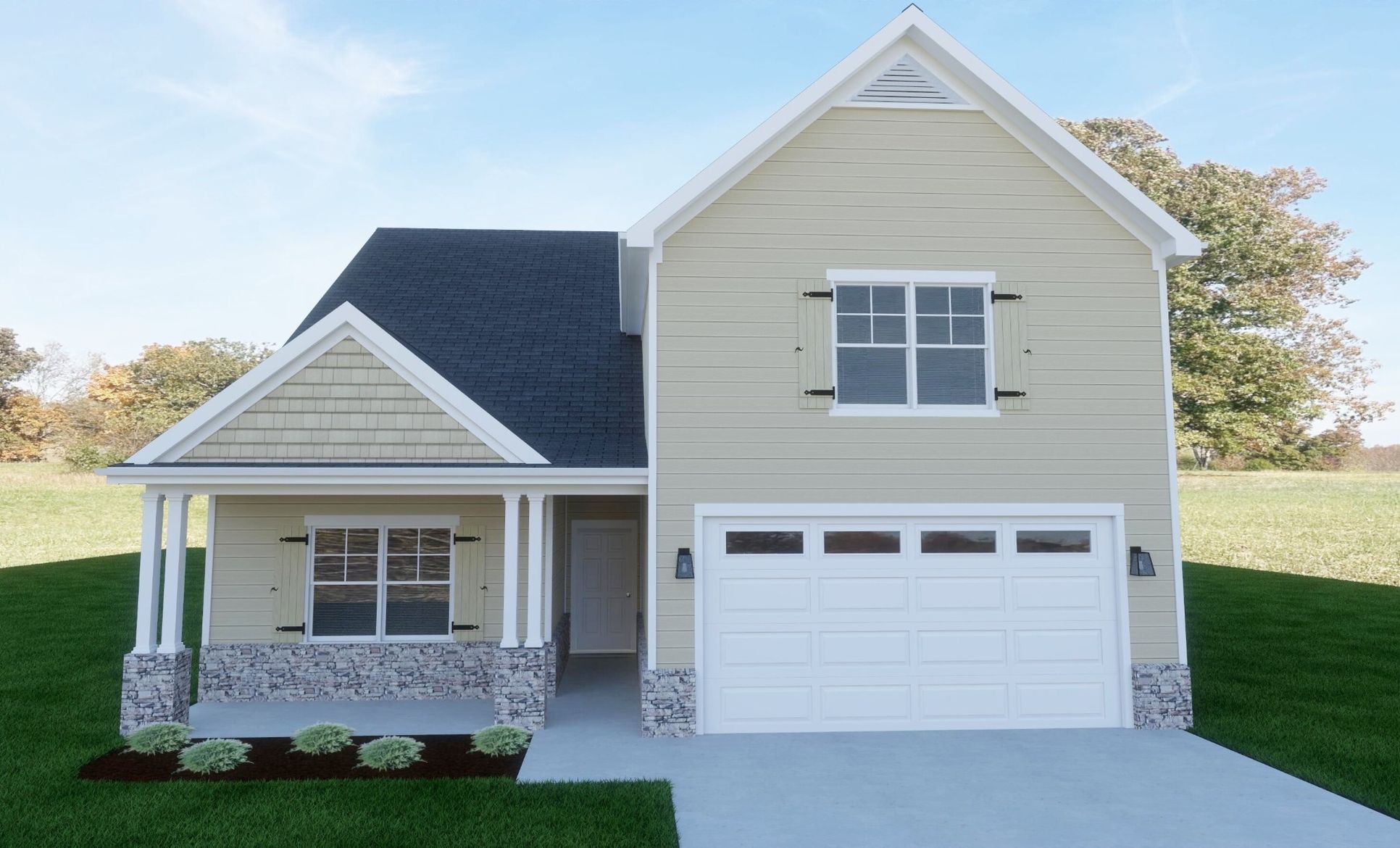 Exterior:Exterior rendering of 2282 plan. Colors to be different for this homesite