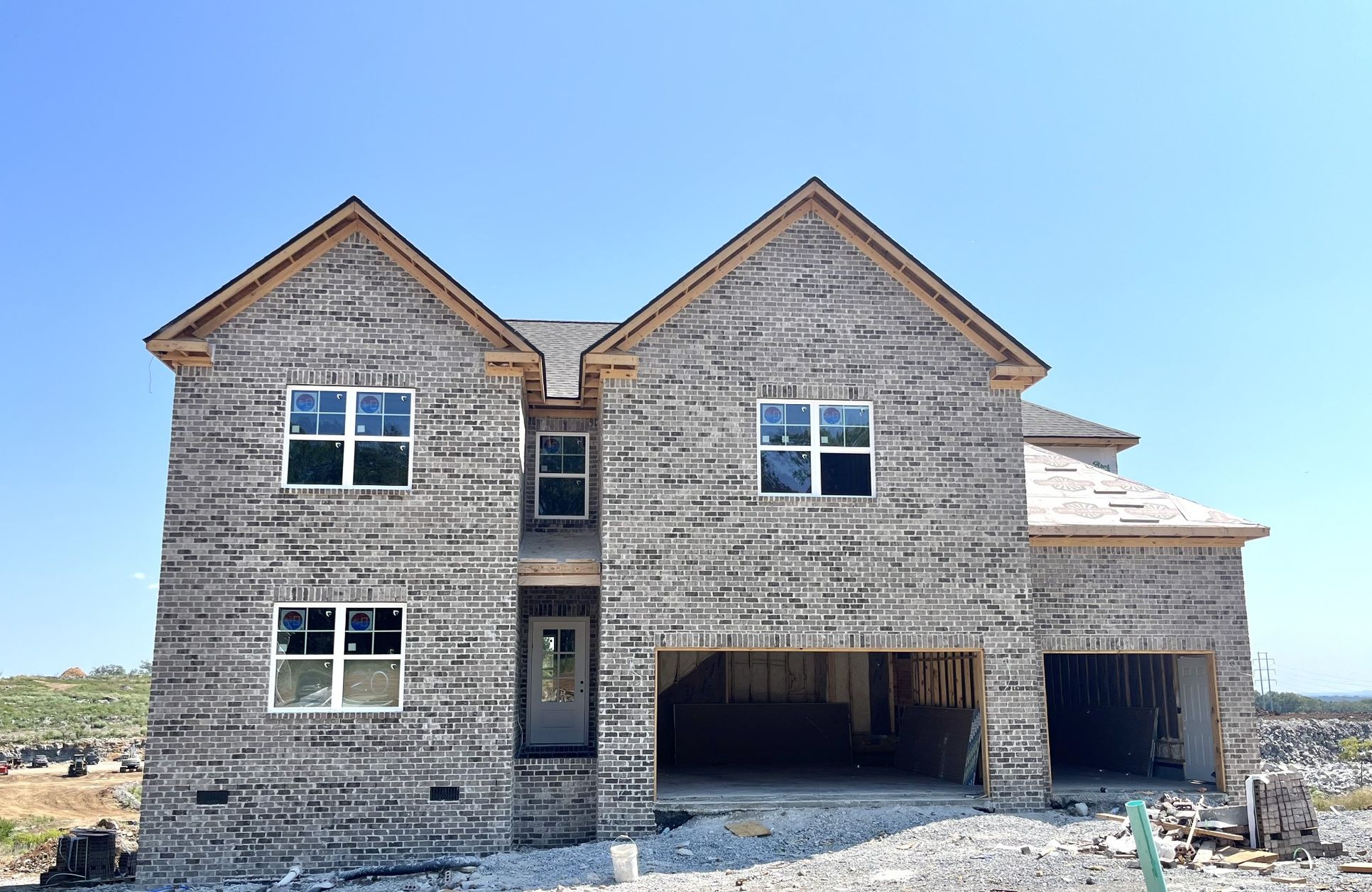 Exterior:Stately 4 sides brick home.