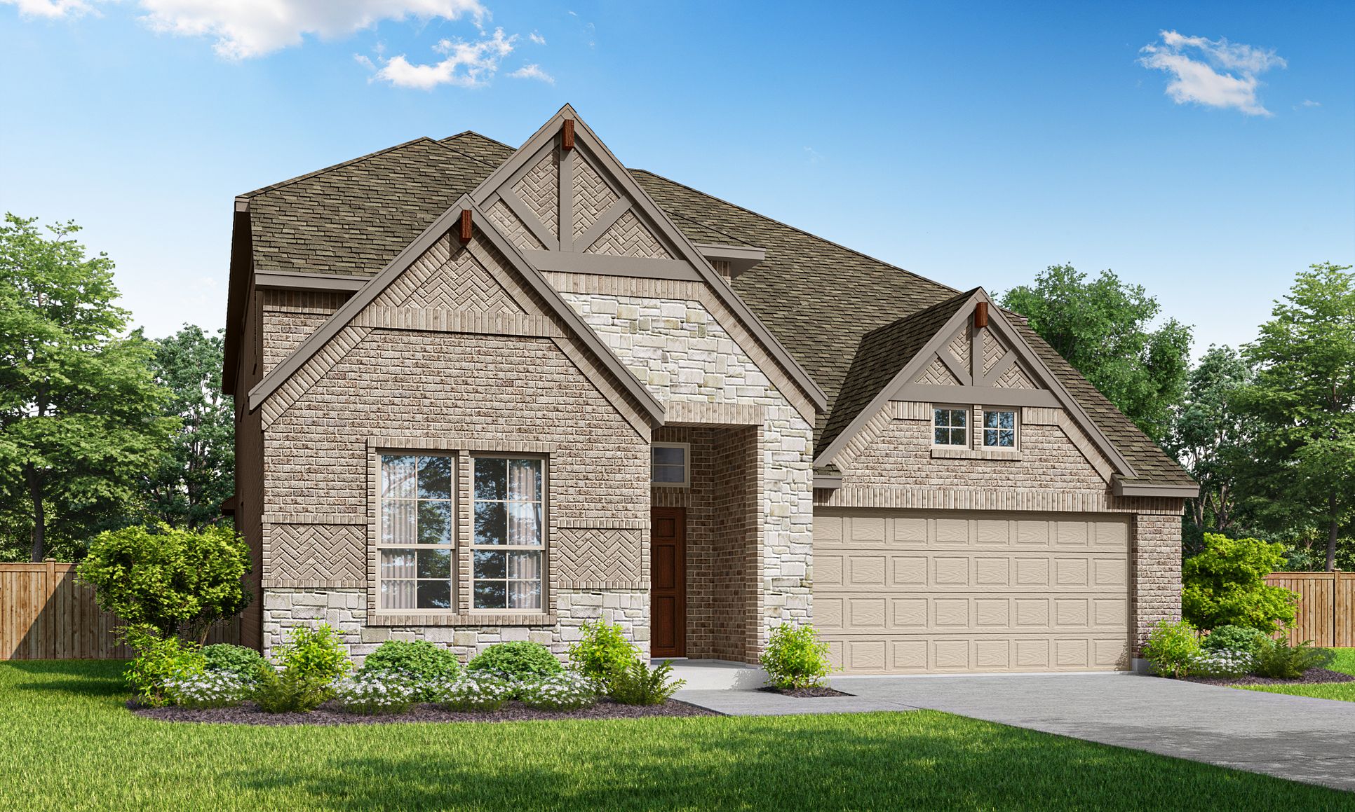 Richardson Elevation C with Masonry:Richardson Elevation C with Masonry
