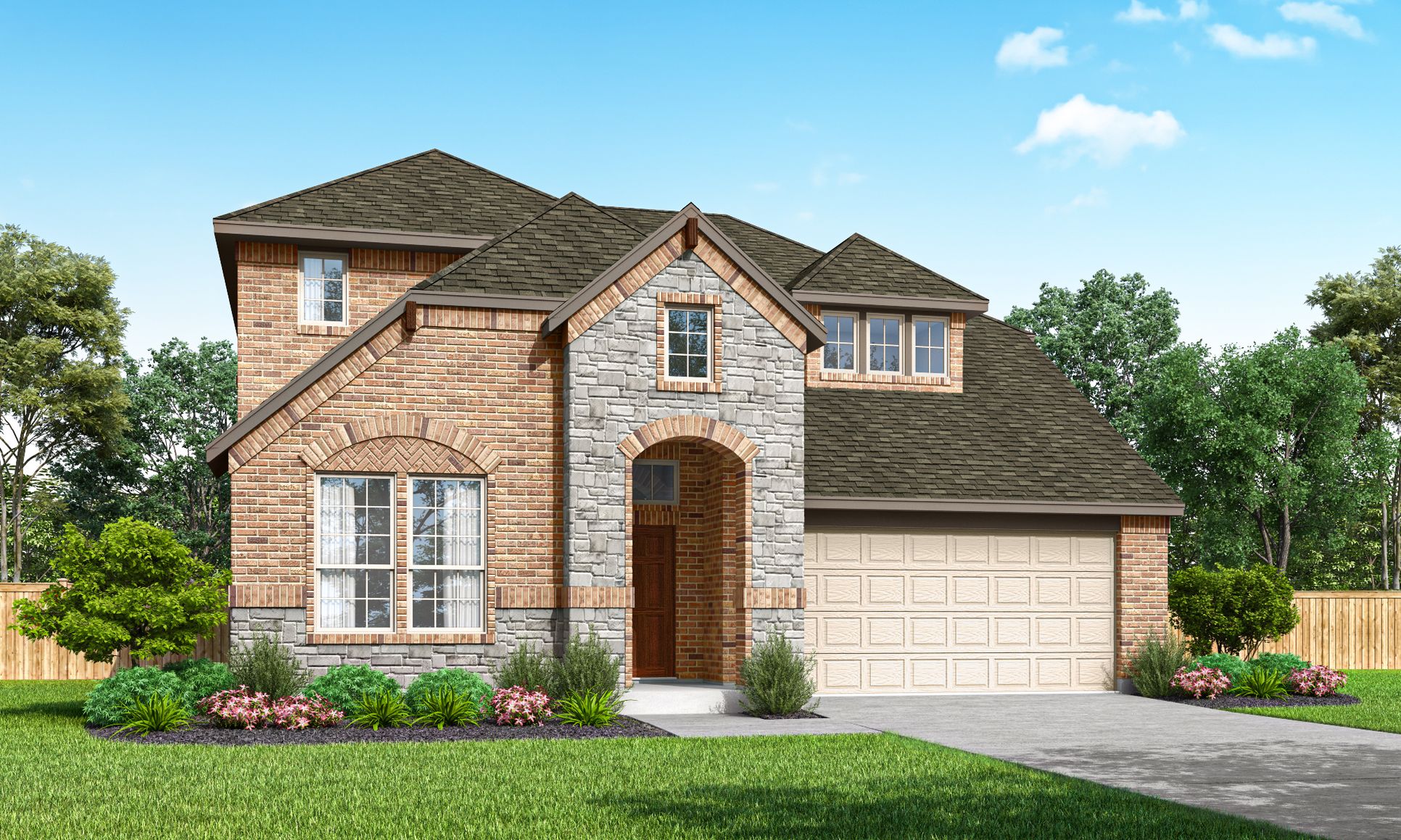 Richardson Elevation B with Masonry:Richardson Elevation B with Masonry