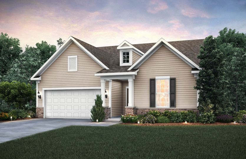 Ascend with Basement:Home Exterior HR2G with Stone