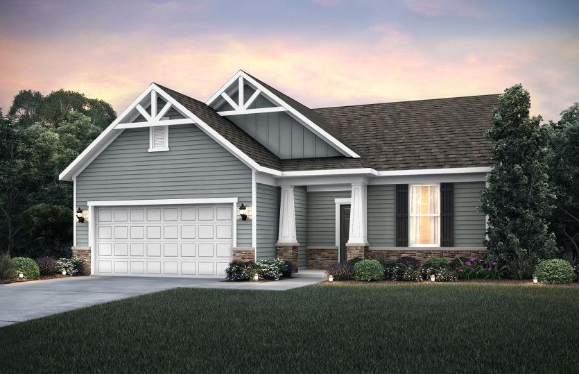 Martin Ray with Basement:Home Exterior NC2G with Stone