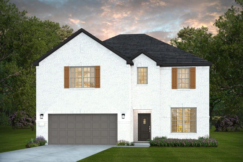 Exterior:Home Exterior Elevation A Bedford LS