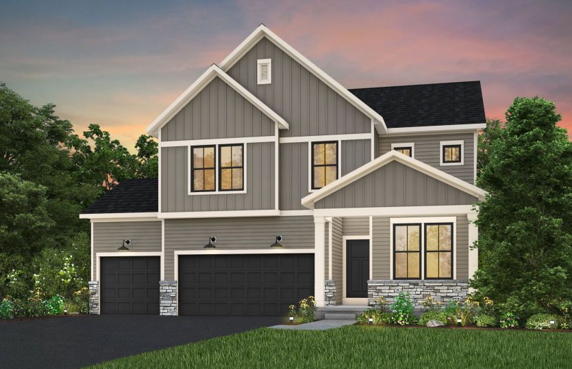 Waldorf on Slab:Farmhouse - FH203 (with Masonry)