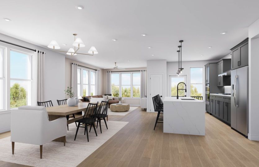 Beckett:Spacious Corner Open Floor Plan Home Design