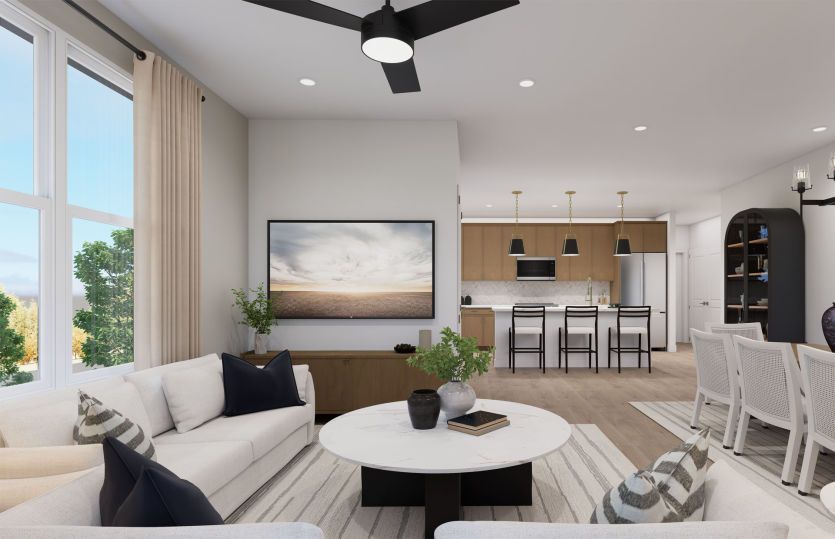 2.2.0A:Seamless Connection between Gathering, Dining, and Kitchen Areas