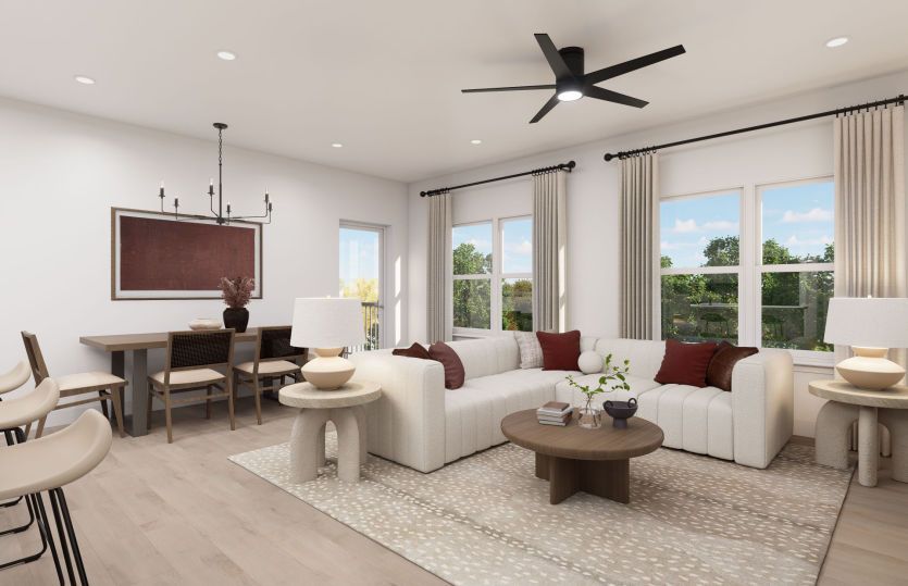 2.2.1B:Gathering Room Opens to Kitchen and Dining Room