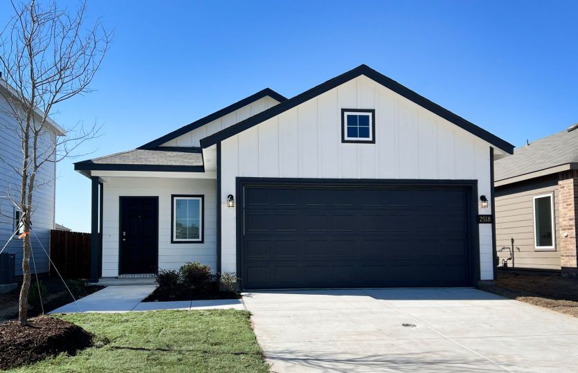 Barton:The Barton, a one-story home with 2-car garage *exterior features may vary