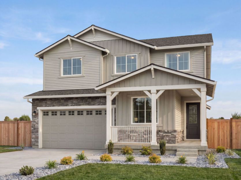 Waterville:Elevation C - Modern Farmhouse