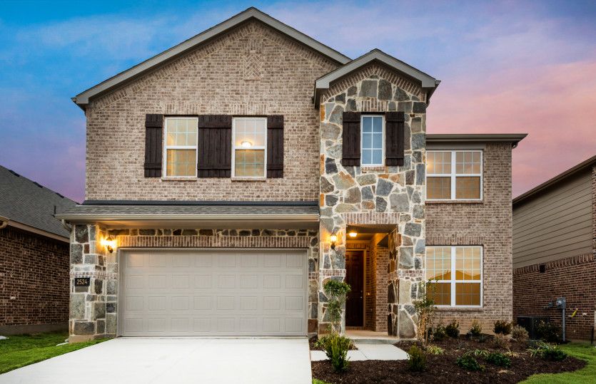Sweetwater:The Sweetwater, a two-story home with 2-car garage with shutters