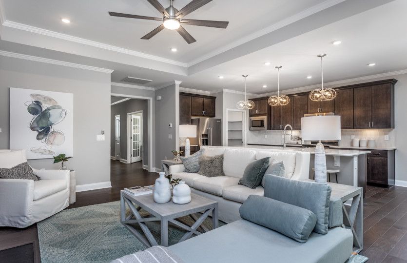Exterior:Spacious Gathering Room Open to Kitchen