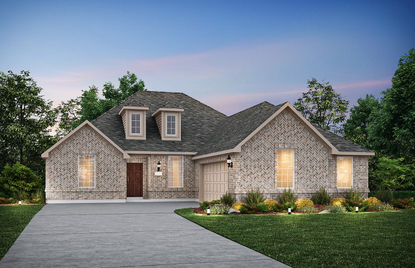 Fairfield:The Fairfield, a 1-story new construction, shown with Home Exterior LS201