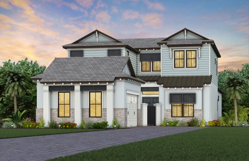 Exterior:Elevation CO3 with stone