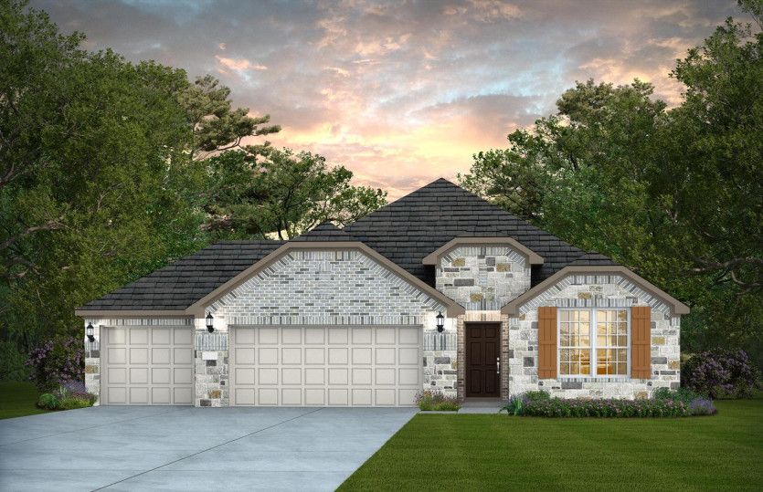 Sheldon - 3-Car Garage:Elevation D