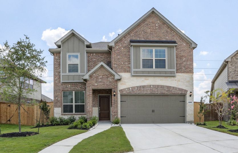 Hamilton:The Hamilton, a 2-story plan with a 2-car garage, show as Exterior D