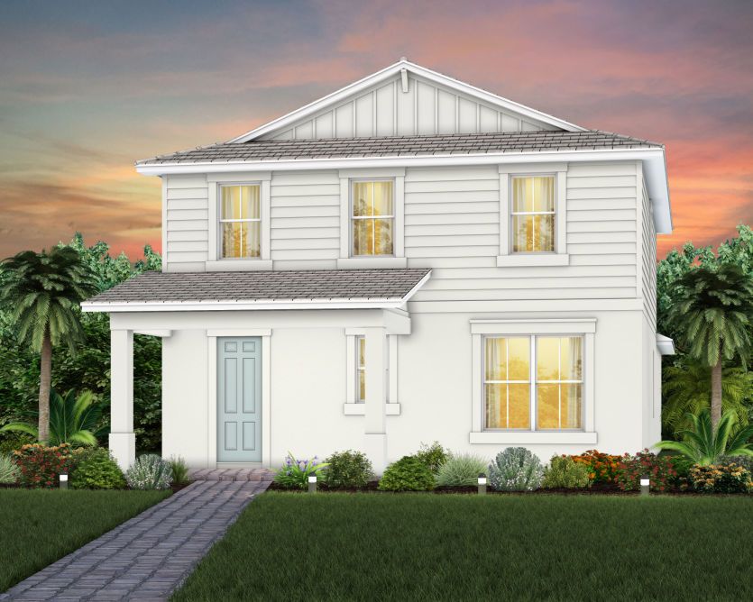 Mabel II:Elevation CO101 in Coastal Pure White