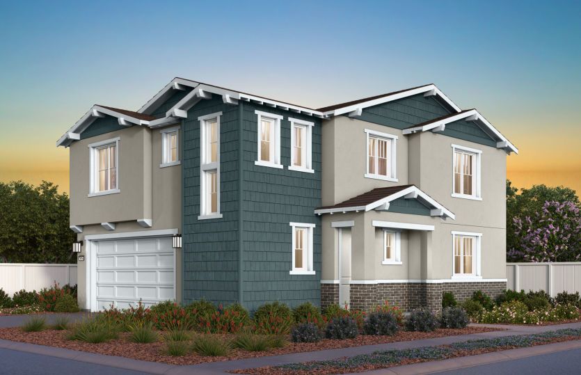 Exterior:Plan 3 Craftsman Elevation (C)