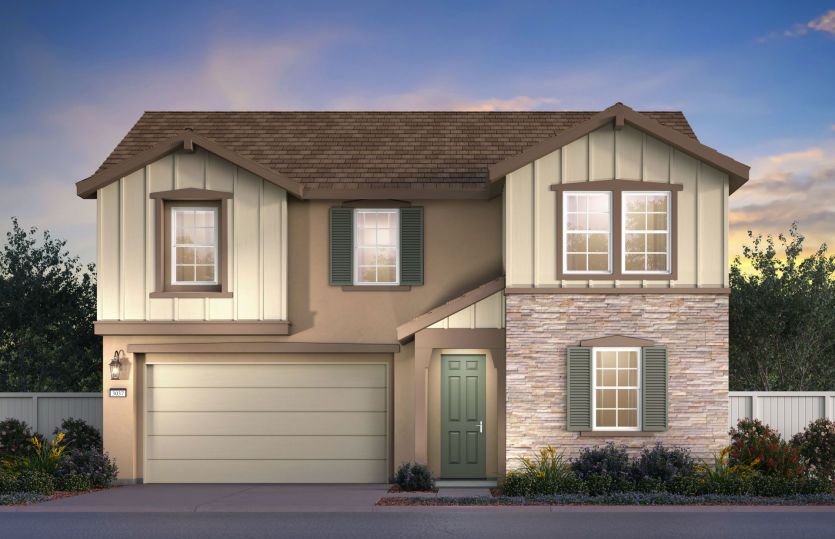 Plan 4:Plan 4 Traditional Elevation (D)