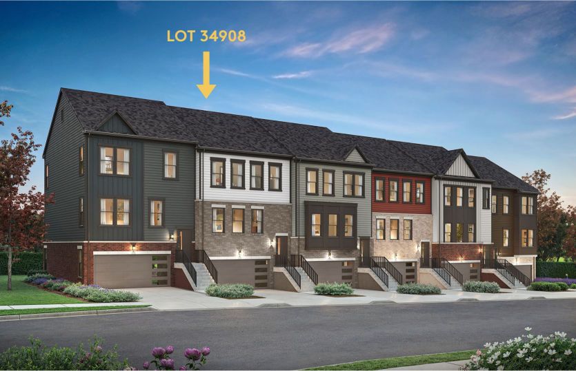 Exterior:The new Isleton townhome at Watershed offers up to 5 bedrooms in Laurel, MD