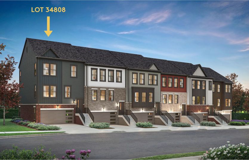 Exterior:The Isleton with a Rooftop Terrace boasts 4-levels of living space and a backyard in Laurel, MD