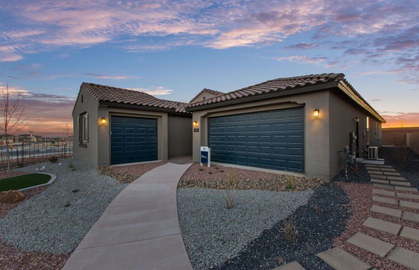 Parklane:3-car garage Parklane model home at Los Diamantes.