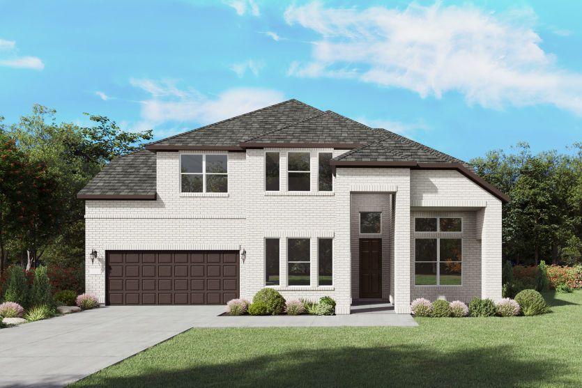 Ferris:The Ferris, a two-story new home design shown with home exterior TR 201