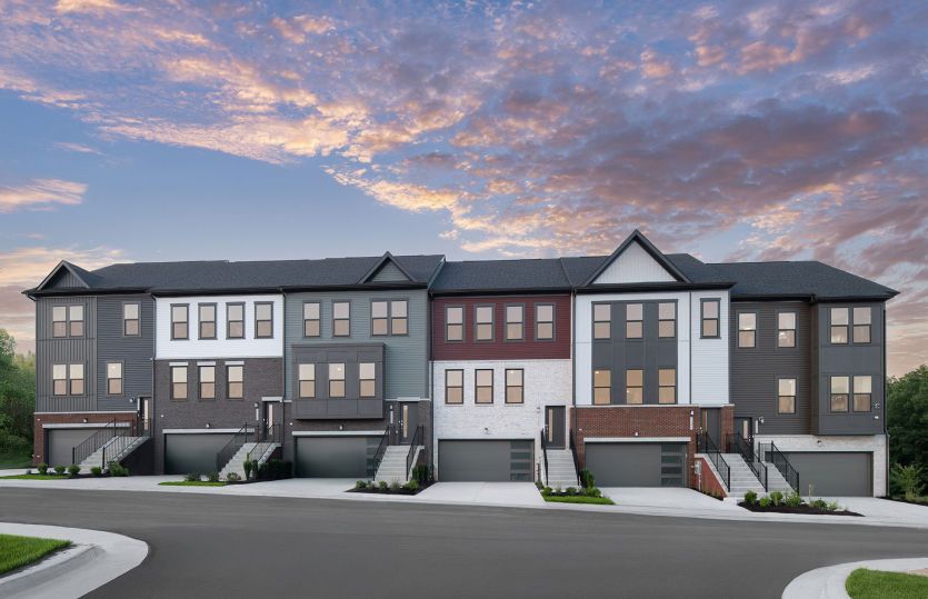 Exterior:The new Isleton townhome at Watershed offers up to 5 bedrooms in Laurel, MD