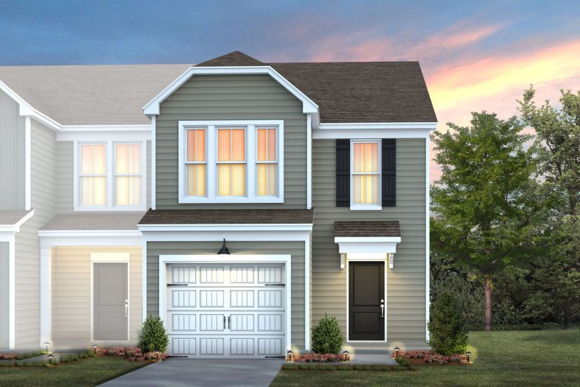 Exterior:Hemingway - Elevation 7A - Experience Refined Living in This Roomy Townhome