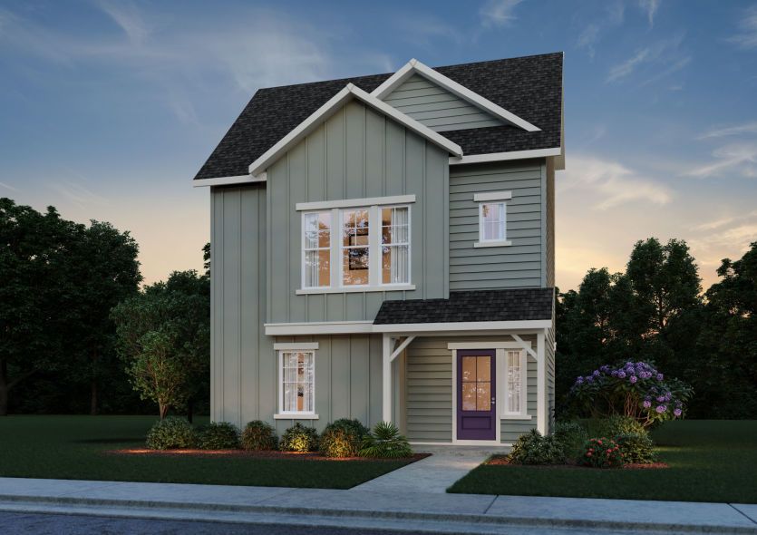 Exterior:Elevation A- Color Scheme Option 1