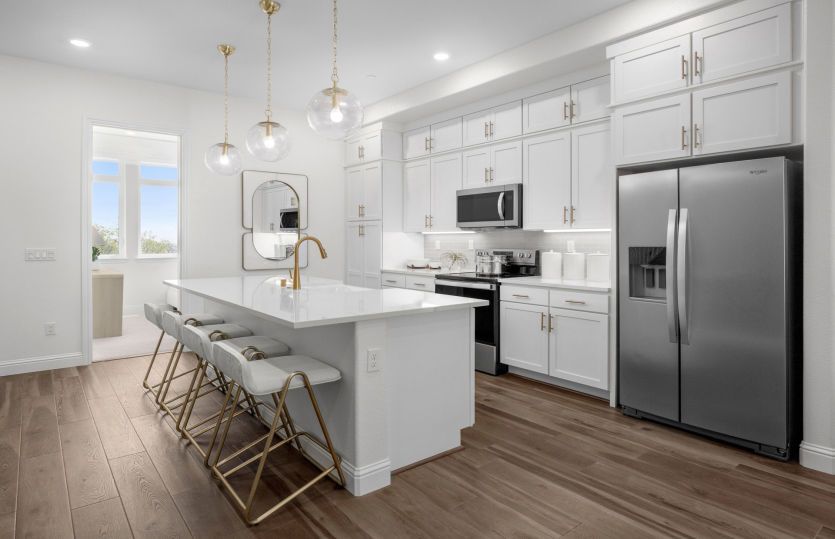 Plan C:Kitchen with beautiful white cabinetry