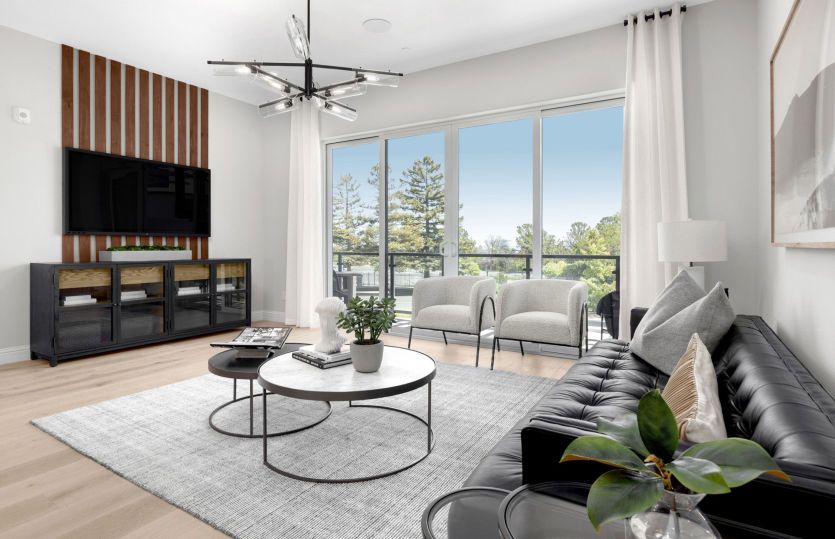 Plan A:Light filled gathering room with balcony access