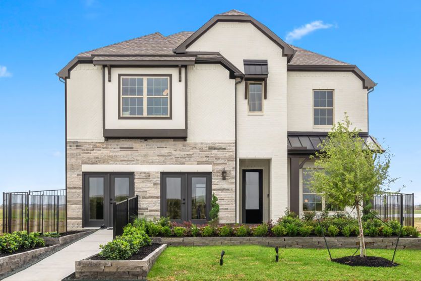 Amherst:The Amherst, a two-story new construction home design with 2-car garage