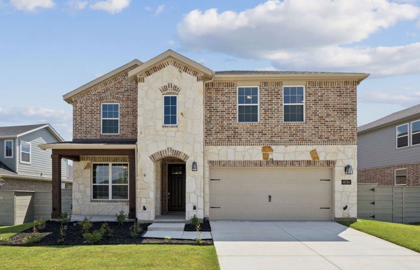 Exterior:The Sweetwater, a two-story home with 2-car garage