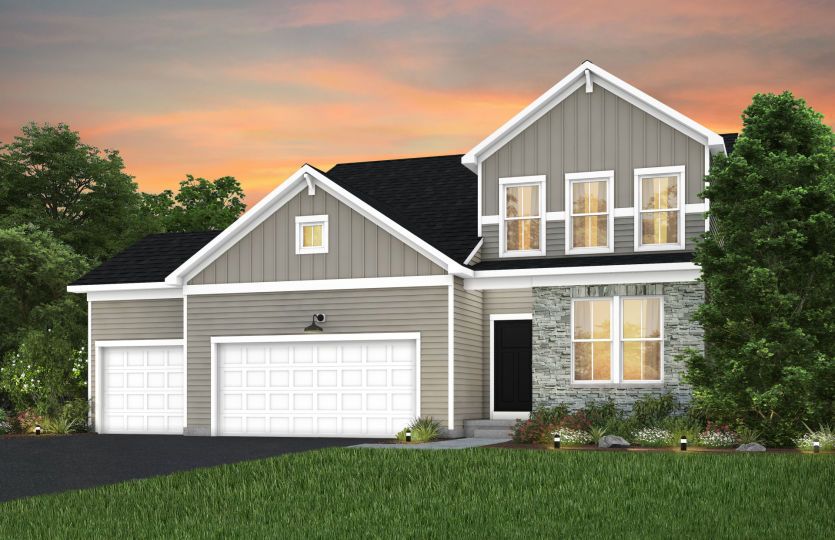 Linwood:Linwood Farmhouse Exterior Elevation