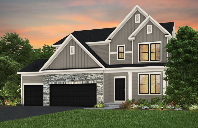 Mercer:Mercer Farmhouse Exterior Elevation