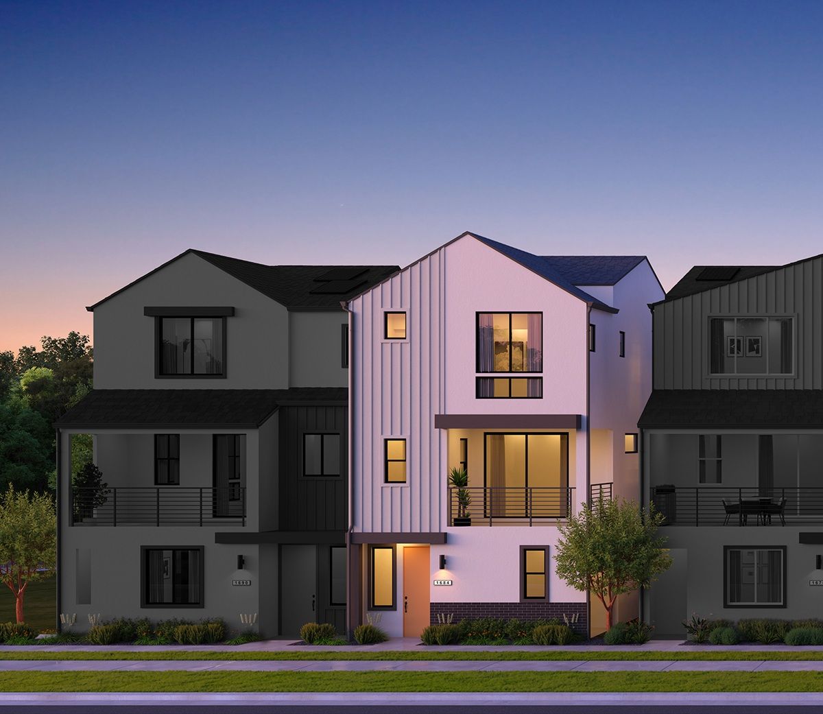 Exterior Rendering of Plan 1A Home:Exterior Rendering of Plan 1A Home