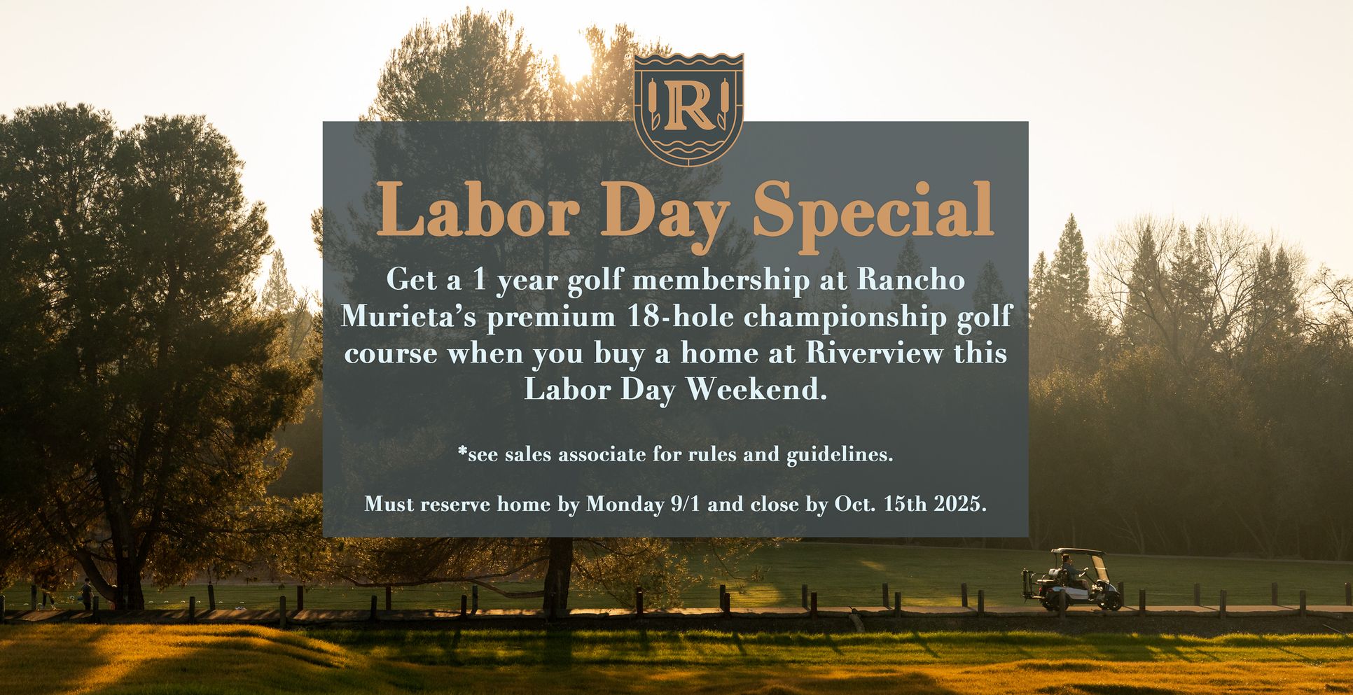 Labor Day Special:Free Golf For 1 Year!