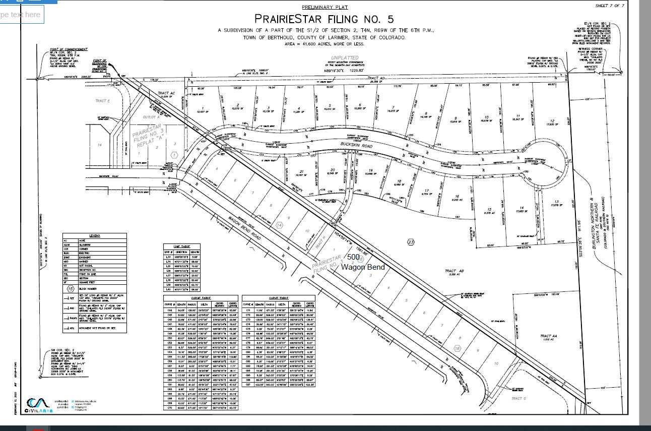 Enclave at Prairie Star Lot Map